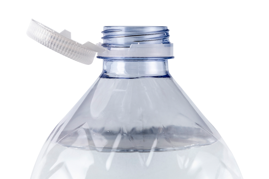 27oz Transparent Custom Water Bottle w/Tethered Cap