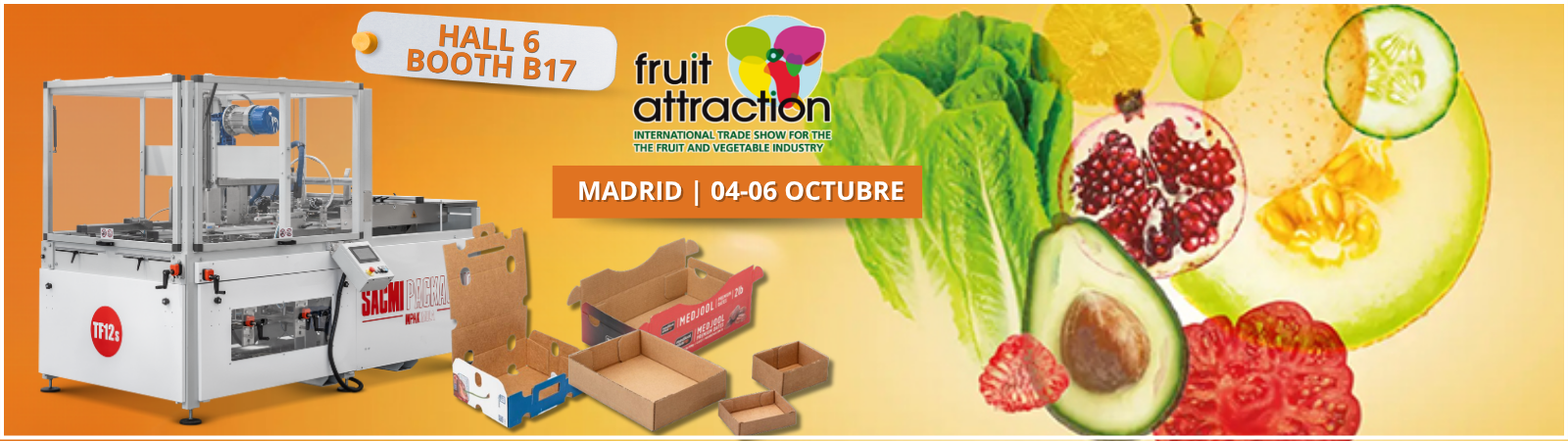 SACMI at Fruit Attraction with TF12 Small: Efficiency and Sustainability for Fresh Produce Packaging