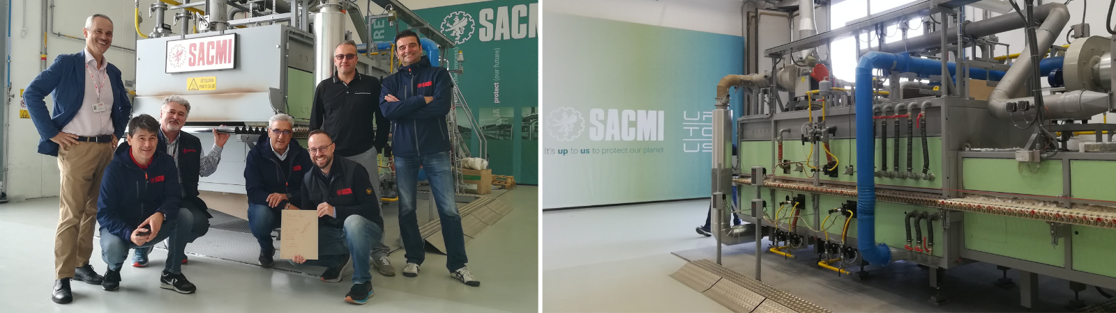 The first tile fired in a 100% hydrogen kiln? It's from SACMI.